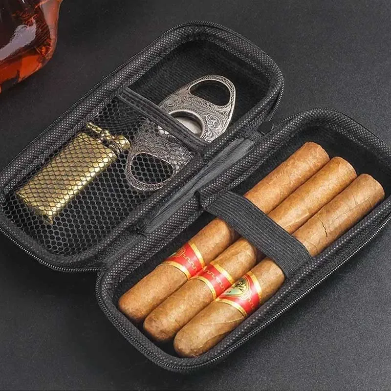 Travel Packing Accessories - Kotak Cerutu Portabel EVA Ringan Tas
