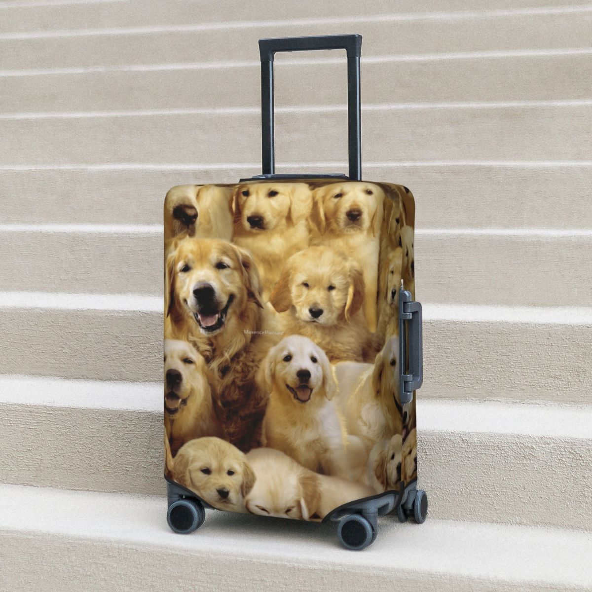 Travel Accessories To 3D Print - Penutup Koper Anjing Emas Hewan Gambar
