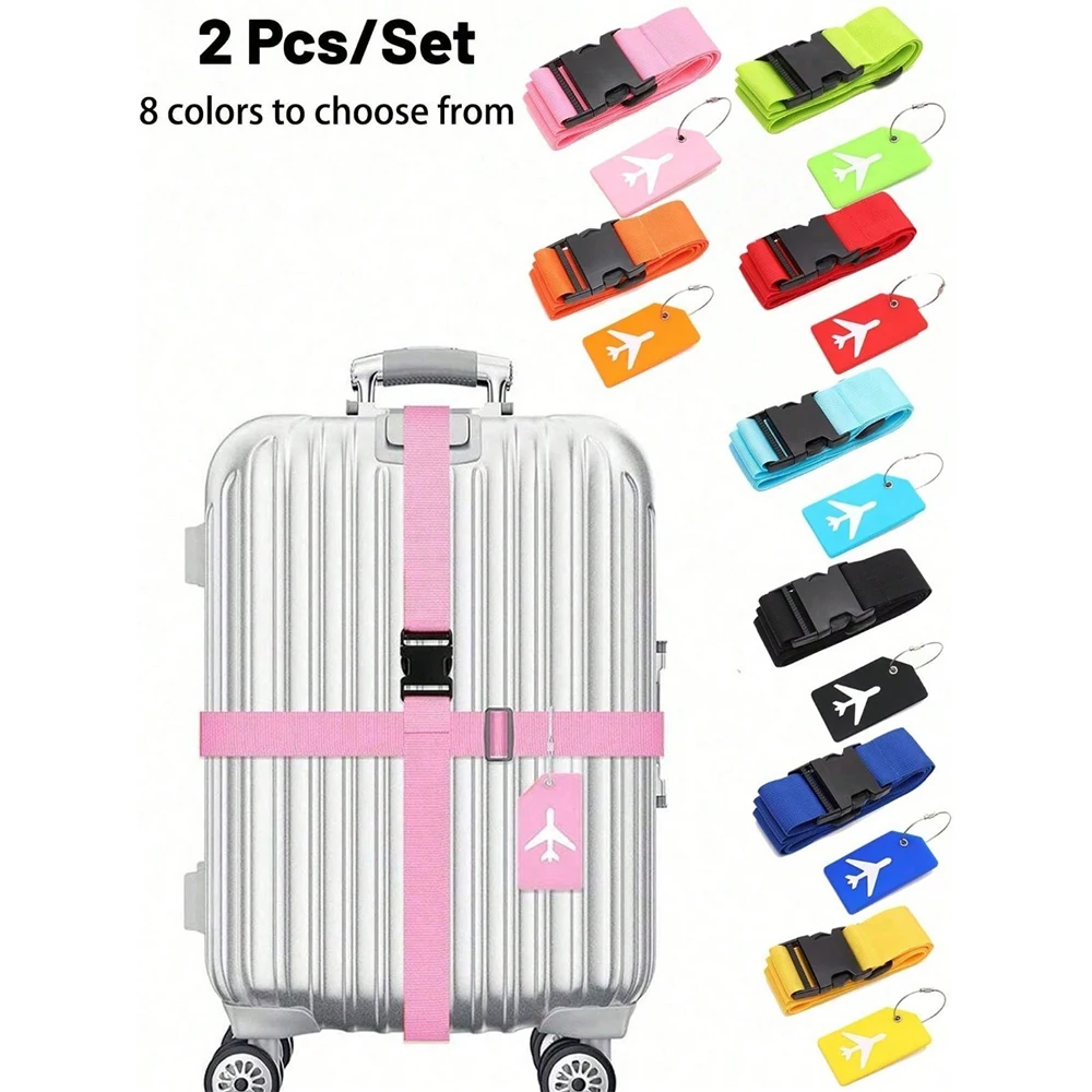 Travel Accessories In Bulk - Set Tali Pengikat Koper dengan Label