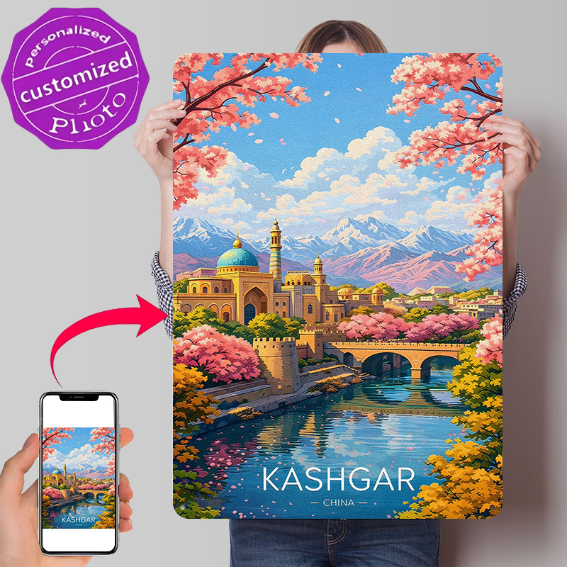 Travel Accessories To 3D Print - Poster Cetak Tekstur 3D Kashgar China
