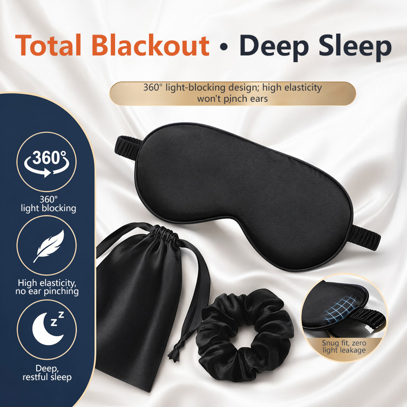 Travel Packing Accessories - Set 3Pcs Masker Mata Sutra Penutup