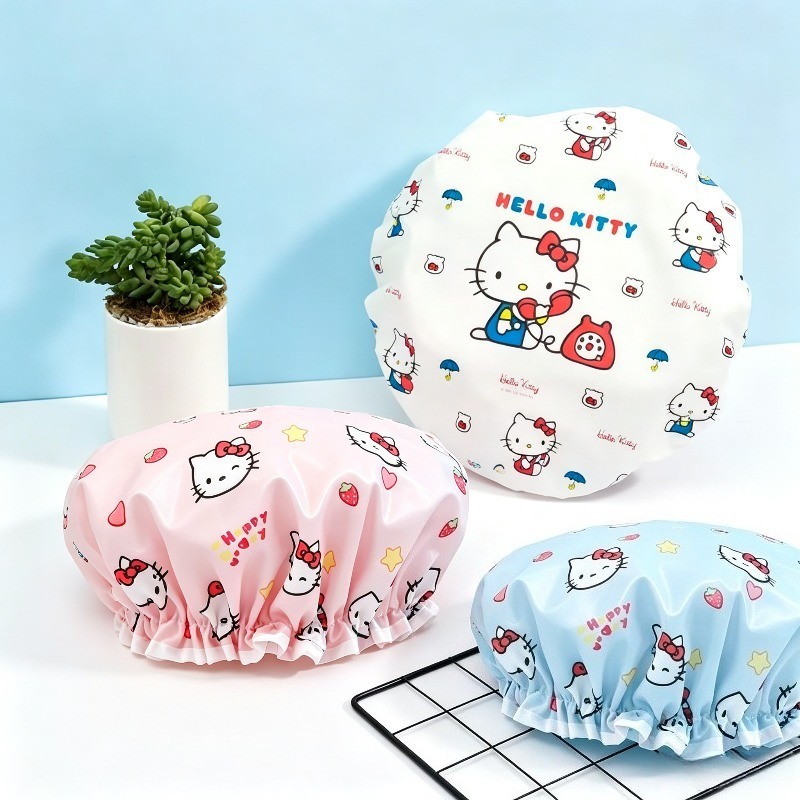 Travel Accessories In Bulk - Topi Mandi Tahan Air Lapisan Ganda