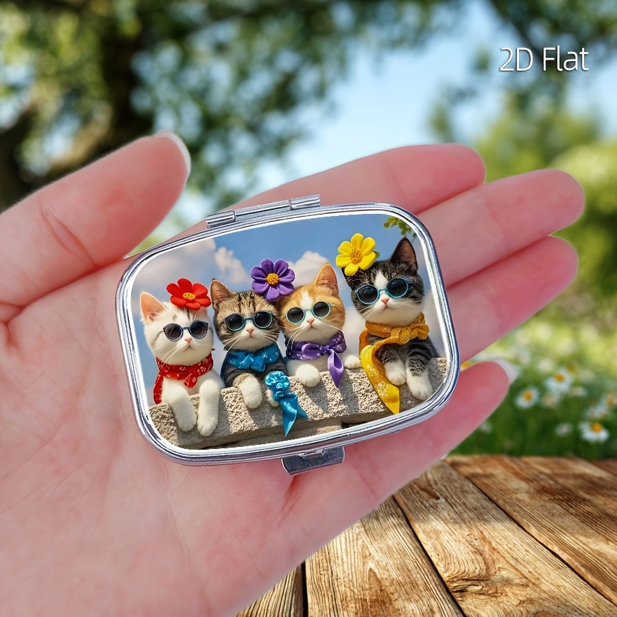 Desain Datar, 1 Wadah Pil Berm - Travel Accessories As Gifts ulasan dan harga